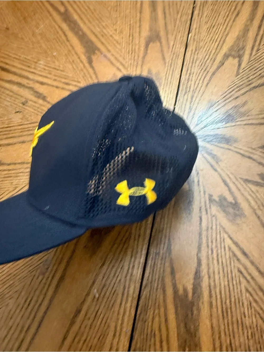 Under Armour Project Rock Black Trucker Hat with Yellow Bull Emblem